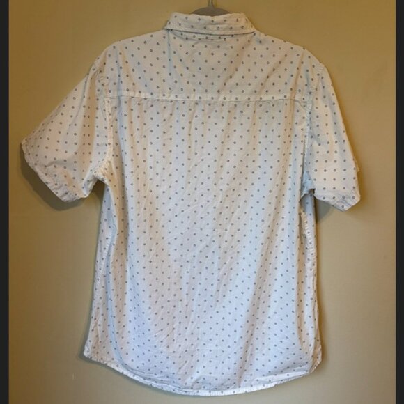 RUGBY University Ralph Lauren White Printed Short Sleeve Shirt Men's Size L - Picture 2 of 4